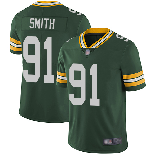 Green Bay Packers Limited Green Men 91 Smith Preston Home Jersey Nike NFL Vapor Untouchable